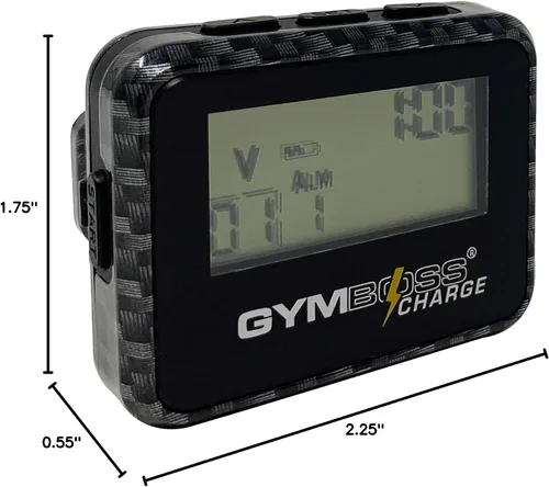 Miniatura 9 de Gymboss Temporizador de intervalo de carga y cronómetro y correa de reloj - Paquete Negro carbón
