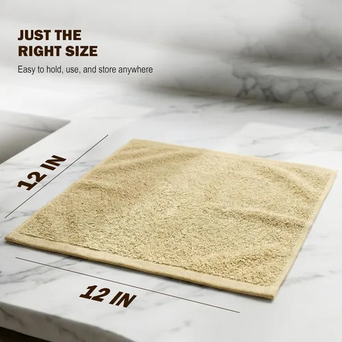 Miniatura 5 de Utopia Towels Juego de 12 paños de algodón – 100% algodón hilado en anillo, paños de franela de alta calidad, altamente absorbentes y suaves al
