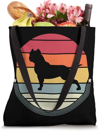 Miniatura 4 de American Bully Silueta Retro Vintage Perro Dueño Mujeres Hombres Bolso Tote