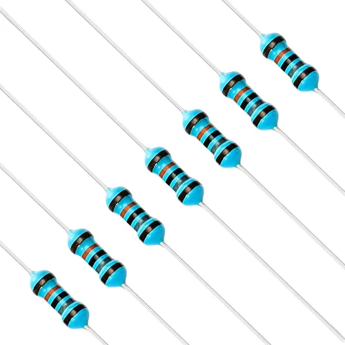 Miniatura 121 de Chanzon 100pcs 1/4W (0.25W) 62 Ohmios Resistencia fija de película metálica Ohmios 0.01 ±1% Tolerancia 62R MF Resistencias de orificio pasante