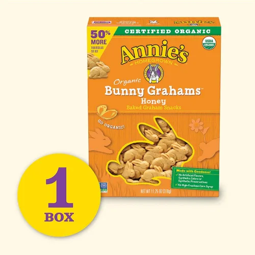 Miniatura 122 de Annie's Organic Chocolate Bunny Graham Snacks, 7.5 onzas