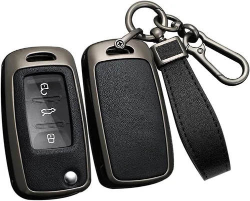 ontto Funda para llavero de automóvil de protección completa, compatible con Volkswagen Jetta Tiguan Passat Polo Beetle Golf GTI/R/MK6 5 Santan
