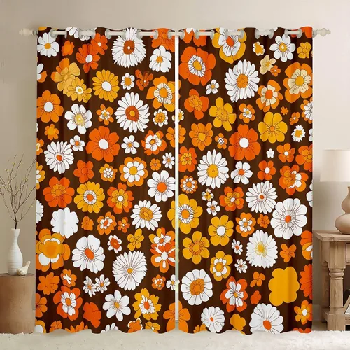Miniatura 44 de Feelyou Cortinas opacas con estampado de leopardo para dormitorio, sala de estar, safari, cortinas de oscurecimiento de habitación con purpurina
