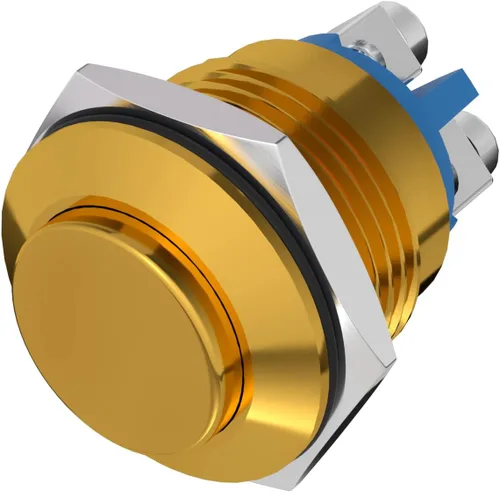 Miniatura 19 de APIELE Interruptor de botón momentáneo de 0.630 in, interruptor de botón momentáneo de 0.63 pulgadas, tapa redonda alta, carcasa de aluminio