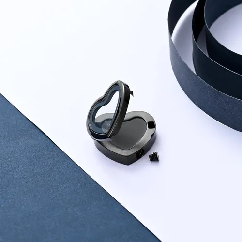 Miniatura 72 de constantlife Joyería de cremación para cenizas – Colgante de corazón conmemorativo collar de urna conmemorativa soporte para cenizas de acero