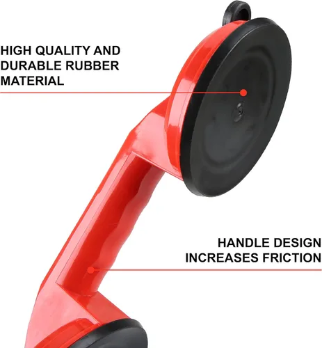 Miniatura 3 de Olympia Tools Ventosas de vidrio resistentes con mango de placa de vacío de plástico resistente para levantar grandes ventosas