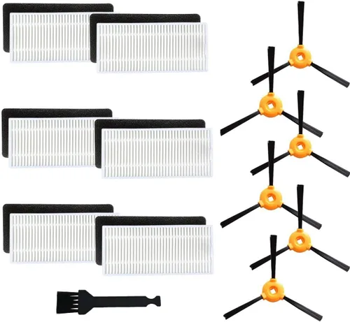 Piezas de repuesto aptas para EcoVacs DEEBOT N79S, N79,500, N79W, 600, 601, 661 Accesorios para aspiradoras robóticas (filtros, cepillos laterales)