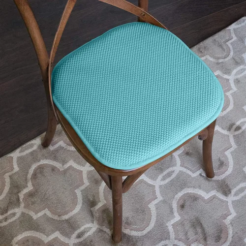Miniatura 75 de Sweet Home Collection Cojines de espuma viscoelástica para silla, goma antideslizante y diseño de panal de abejas y esquinas redondeadas de 16 x 16