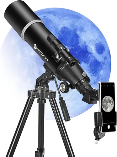 Miniatura 2 de Telescopios para adultos de astronomía, telescopio refractor de 80 mm de apertura y 600 mm de longitud focal para niños y principiantes, telescopio