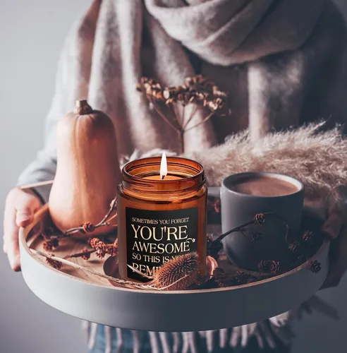 Miniatura 9 de Regalos para mujeres y hombres – Vela inspiradora relajante para aliviar el estrés – Amistad, regalo de cumpleaños para su hermana, esposa, novia