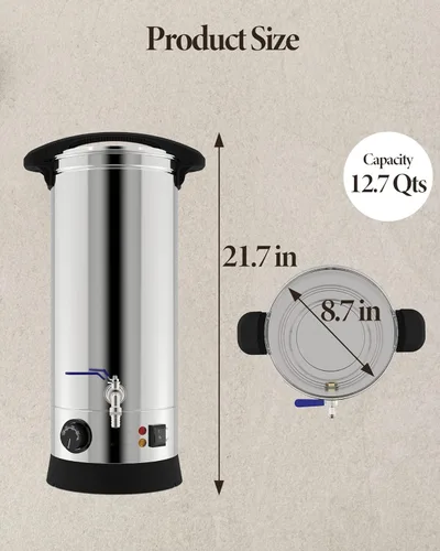 Miniatura 6 de Derretidor de cera para hacer velas, [12.7 cuartos de galón] derretidor eléctrico de cera de vela de gran capacidad con control de temperatura