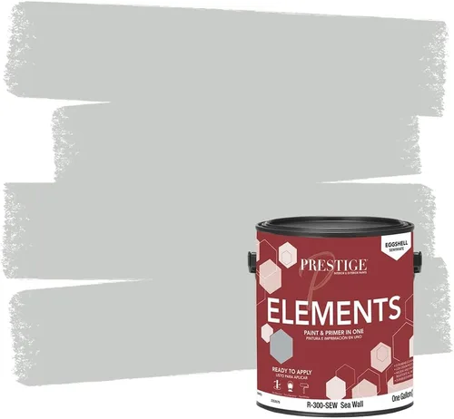 Miniatura 25 de PRESTIGE Paints Elements - Pintura interior e imprimación en uno, cáscara de huevo, 1 galón, gris cabo