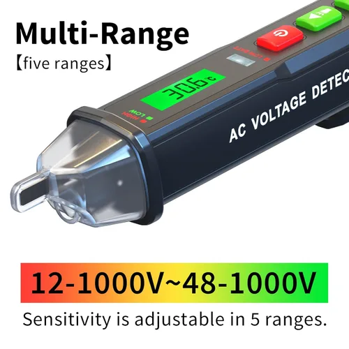 Miniatura 2 de ZOYI ZT-DB03 - Detector de voltaje sin contacto de 12-1000 V, sensor de circuito eléctrico de sensibilidad ajustable para electricista, ZOYI ZT-DB03
