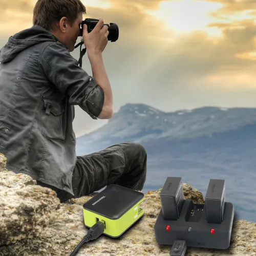 Miniatura 7 de Newmowa Batería de repuesto AHDBT-302 de 1300 mAh (paquete de 2) y cargador rápido de 3 canales para GoPro Hero 3, GoPro Hero 3+, AHDBT-301