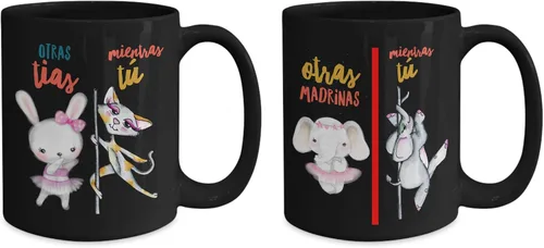 Miniatura 2 de Regalo para hermana, madrina Taza de Café para Navidad Regalo perfecto para graduados, profesionales y estudiantes de enfermeria Vaso con Negro