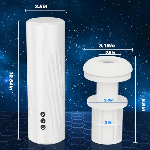 Miniatura 7 de Masturbador masculino automático con vibración para hombres con 7 modos de empuje y apriete, manga texturizada realista 3D mejorada, manos libres