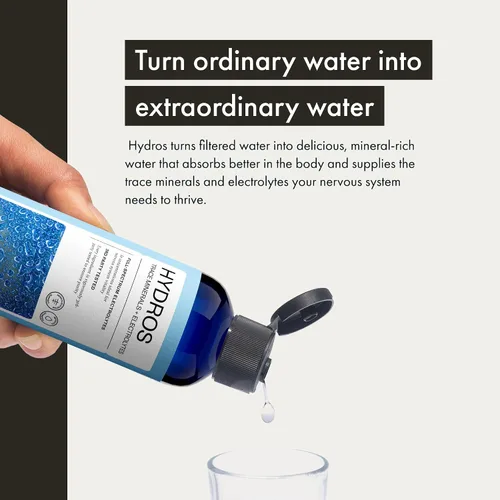 Miniatura 2 de Synchro - Gotas de minerales con electrolitos Hydros Trace, gotas de agua rica en minerales para agua con electrolitos, gotas de electrolitos