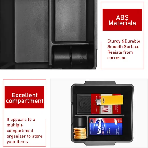 Miniatura 6 de TTCR-II Compatible con el organizador de consola central Honda Civic 2022-2025 2026, para bandeja organizadora de consola Civic (superior), caja