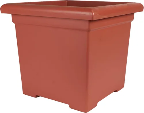 Miniatura 18 de The HC Companies Maceta cuadrada Accent con drenaje – Macetas clásicas para plantas de exterior y plantas de interior – Maceta cuadrada ligera