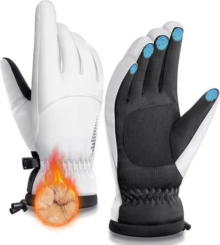 Miniatura 10 de Guantes de invierno impermeables y cálidos SIMARI con dedos táctiles, para hombres y mujeres, resistentes al viento para nieve, para clima frío