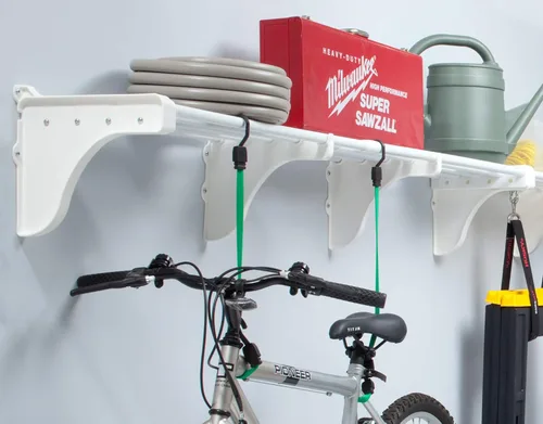Miniatura 2 de EZ Shelf -Estante de garaje expandible- 40.5 a 75 pulgadas -Blanco- Fácil de instalar - Fuerte (hasta 250 libras) - Alternativa de estantería