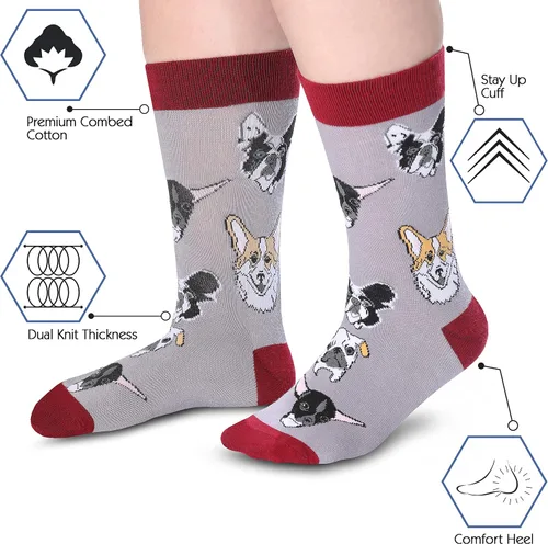 Miniatura 4 de Cavertin Calcetines novedosos para mujer con caja de regalo para amantes de los gatos, perros, mamá, libros, gato, mamá, llama, unicornio, perezoso