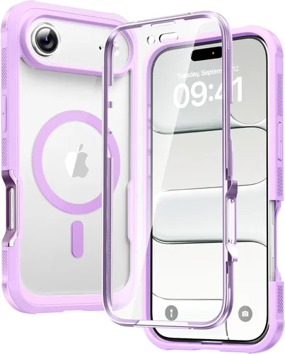 Miniatura 101 de Diaclara - Funda compatible con iPhone 11, carcasa resistente de cuerpo completo con protector de pantalla integrado sensible al tacto y Transparente
