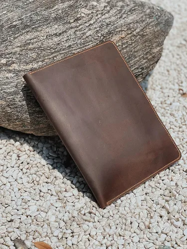 Miniatura 4 de Folio de cuero personalizado del negocio, para los cojines legales de la escritura del cojín de los tops/cartera del trabajo del tamaño del cuero