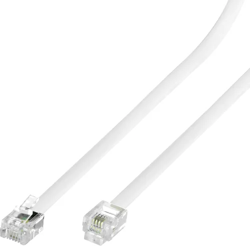 Miniatura 7 de Cable de extensión de teléfono modular RJ11 6P4C Cable de línea de cable de teléfono (7 pies, beige) (33201)