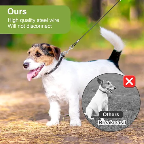Miniatura 4 de Xindojuz - 2 correas extensoras de correa para perros a prueba de mordidas para entrenamiento, correas retráctiles resistentes para perros pequeños