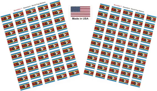 Miniatura 48 de 100 calcomanías de la bandera de Alaska; 1.5" x 1" hechas en Estados Unidos, calcomanías autoadhesivas de la bandera del estado para álbumes