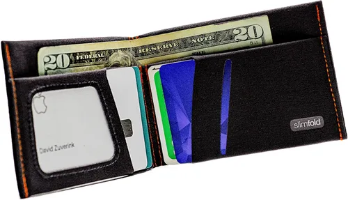 Miniatura 8 de SlimFold MICRO - Billeteras delgadas veganas con bolsillo frontal minimalista para hombre (bloqueo RFID)
