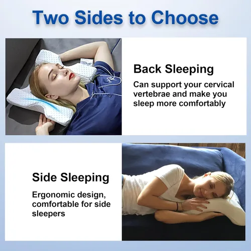 Miniatura 5 de ALEVMOOM Almohada de brazo para dormir para pareja, espuma viscoelástica, para viajes, en forma de arco, almohada en forma de U, que proporciona