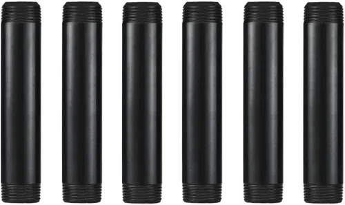 Miniatura 13 de GeilSpace Tubo de metal negro precortado de 1 x 28 pulgadas, acero industrial que se adapta a tubos y accesorios roscados negros estándar de una