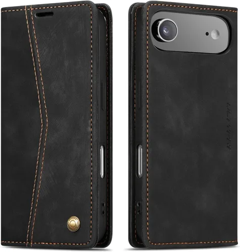 Miniatura 35 de QLTYPRI Para iPhone Air Case Wallet Con Tarjetero, Vintage PU Cuero Kickstand Cierre Magnético A Prueba De Golpes Folio Libro Funda Para IPhone 17