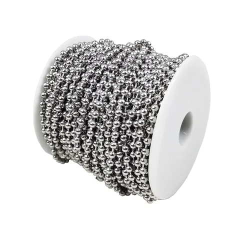 Miniatura 7 de HFS (R) Cadena de bolas #6 Bobina de acero inoxidable 304-100 Bobina de pies libres 1/8" (3.2mm)