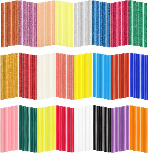 Miniatura 9 de 120 barras de pegamento caliente para manualidades – 0.28 x 3.9" Gartful tamaño mini barras de pegamento termofusible, 48 piezas transparentes + 36