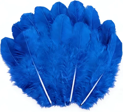 1600 plumas de gallo azules artesanales de 3 a 5 pulgadas a granel para manualidades de jardín de infantes, bodas, decoraciones de fiesta familiar,