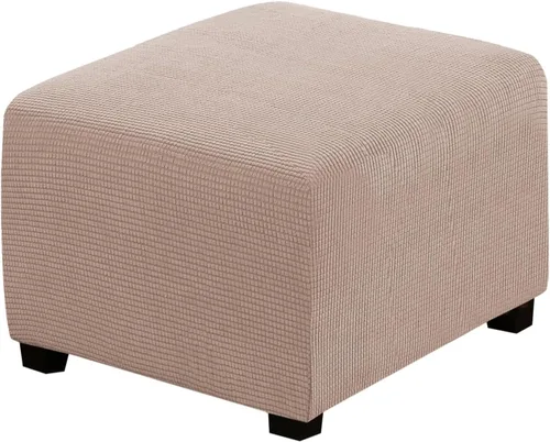 Miniatura 102 de H.VERSAILTEX Funda otomana rectangular de 29 a 34 pies para reposapiés, fundas protectoras para reposapiés, con tela jacquard elástica, gruesa