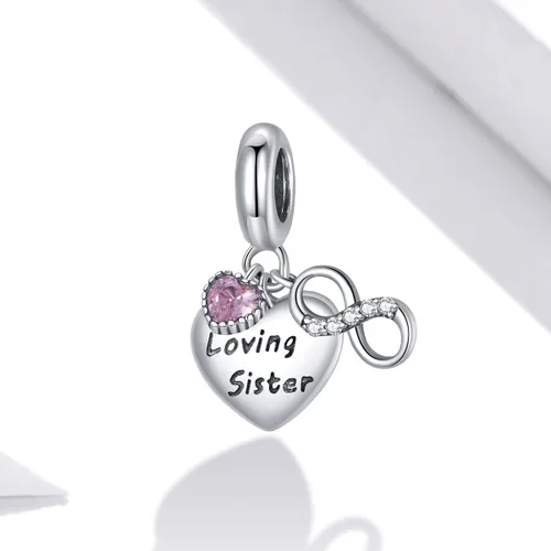 Miniatura 4 de BISAER Dijes de plata de ley 925 para pulseras de gato taza de café rosa cuentas de animales joyería de regalo para mujeres Plata esterlina