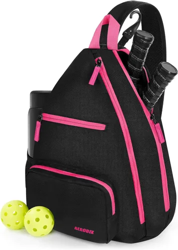 Bolsa de Pickleball AEROBIX para Mujeres y Hombres, Mochila de Pickle Ball - Cremalleras Mejoradas, Gran Capacidad, Bolsillo Acolchado para Pala,