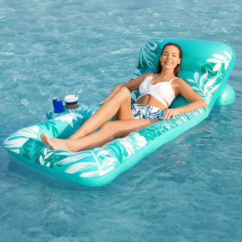 Miniatura 8 de Jasonwell Flotador Inflable para Piscina Adulto - Flotadores de Piscina Tumbona Flotadores Silla Flotante Balsa con Respaldo Ajustable Soporte
