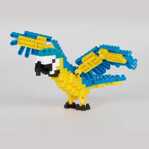 Miniatura 5 de nanoblock - Aves - Guacamayo azul y amarillo, serie Colección Kit de construcción
