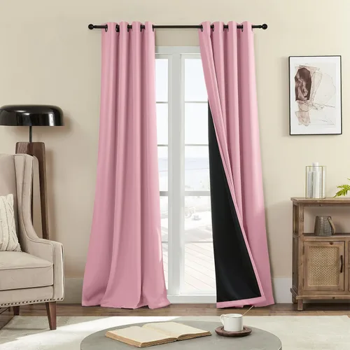 Miniatura 48 de Rutterllow - Cortinas 100% opacas, paneles de cortina con ojales, aislamiento térmico y bloqueo de luz para habitación y sala de estar