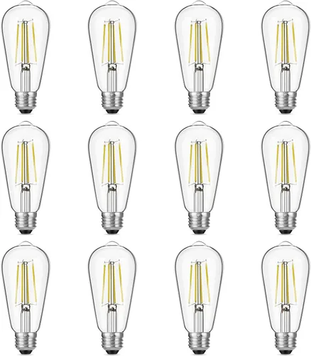 Gozelux – Bombillas LED regulables con diseño vintage, rosca Edison, 6 vatios equivalentes a 60 vatios, 750 lúmenes, luz del día 5000K, CRI de 90+,
