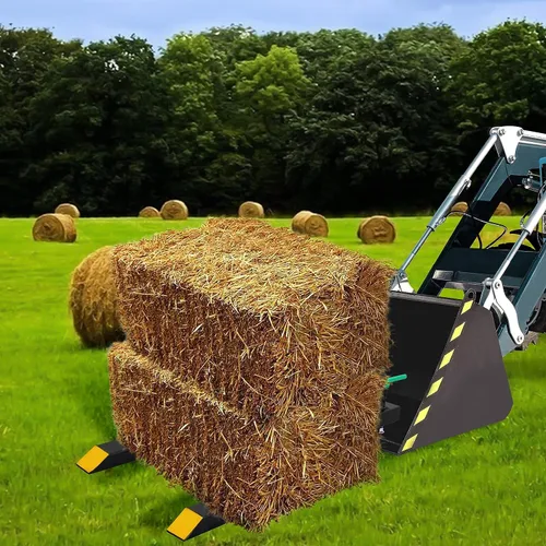 Miniatura 5 de Horquillas para paletas, abrazadera máxima de 43 pulgadas y 1500 libras en horquillas de tractor, accesorio de carga frontal resistente