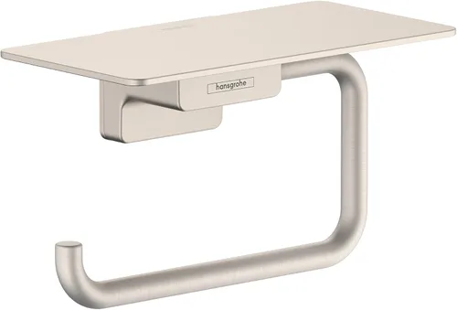hansgrohe AddStoris 41772820 - Portarrollos de papel higiénico con estante en níquel cepillado cepillado níquel