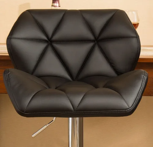 Miniatura 8 de Roundhill Furniture PC190BK Glasgow taburetes de bar con altura ajustable, Metal, Negro