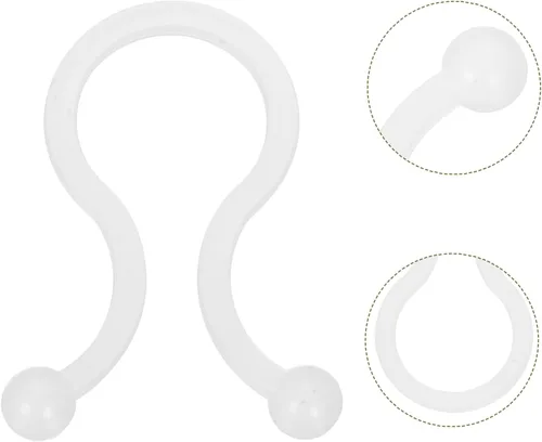 Miniatura 4 de uxcell Plástico en forma de U Twist Lock Wire Ties 32.8 ft m diámetro 100 PC blanco