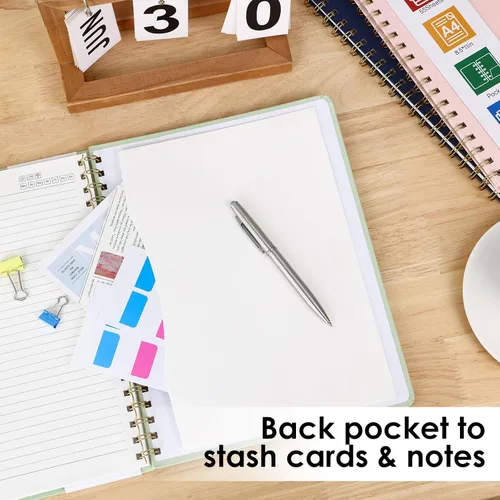 Miniatura 4 de LABUK Cuaderno de espiral de 8.5 x 11 pulgadas, cuadernos A4 de tapa dura para mujer, 55 hojas y 110 páginas, diario grande para el trabajo